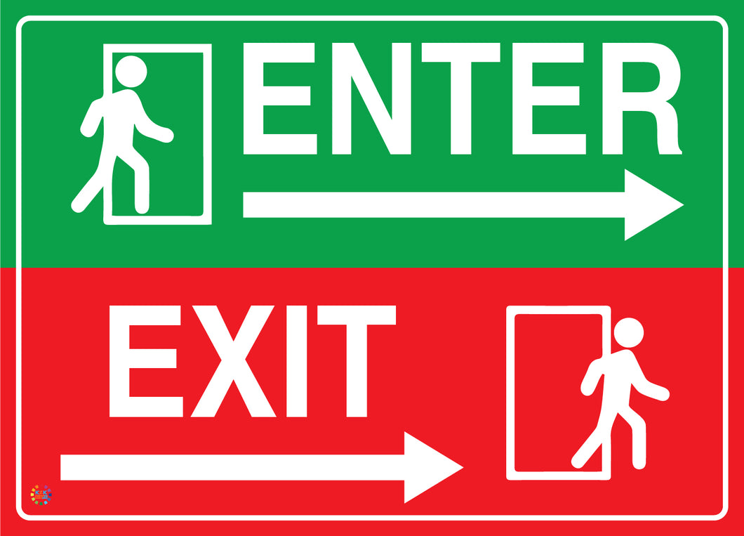 Enter & Exit Sign