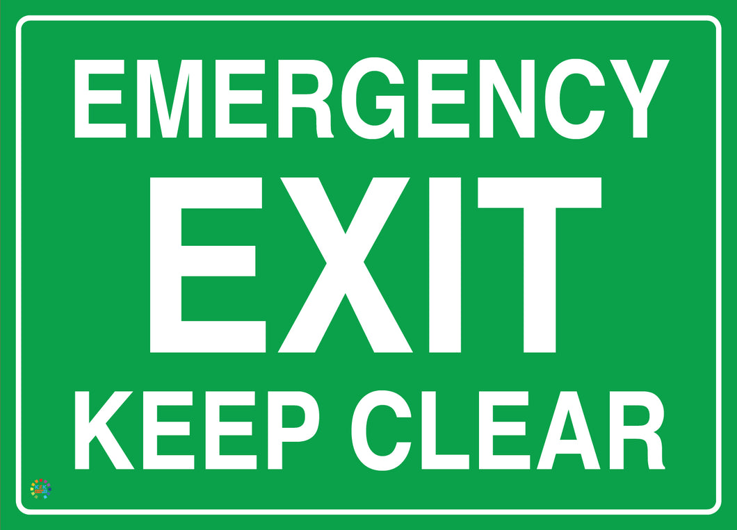 Emergency Exit Keep Clear Sign