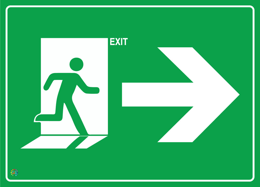 Exit (Right) Sign