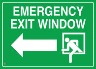 Emergency Exit Window (Left) Sign