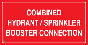 Combined Hydrant / Sprinkler Booster Connection Sign