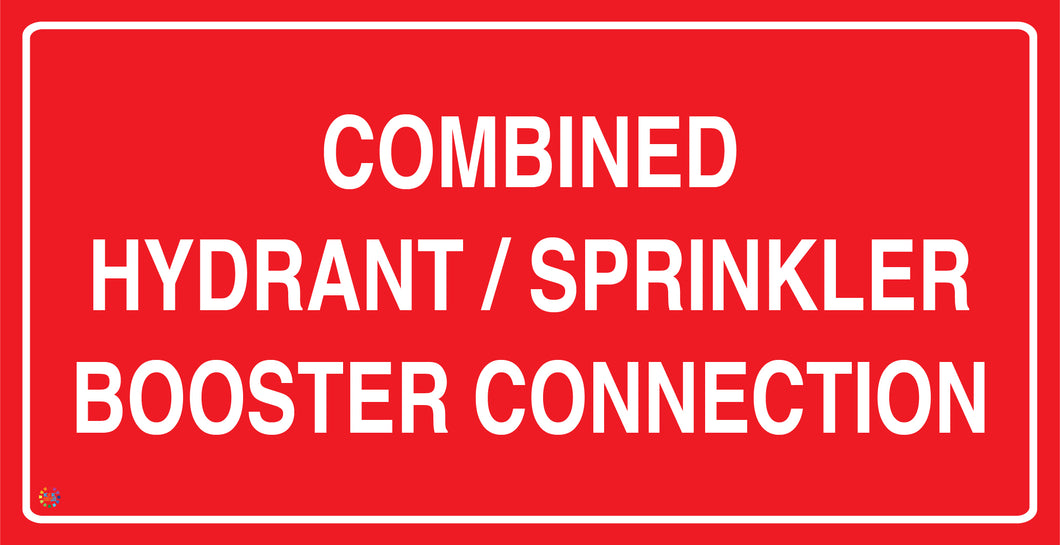 Combined Hydrant / Sprinkler Booster Connection Sign