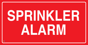 Sprinkler Alarm Sign