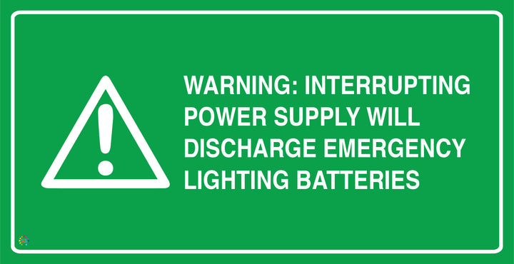 Emergency Lighting Warning Sign
