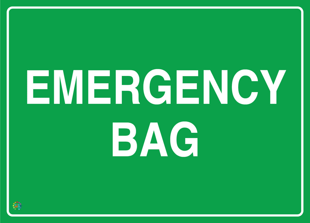 Emergency Packets Sign Emergency Bag Sign | Emergency Response Sign | K2K Signs Australia