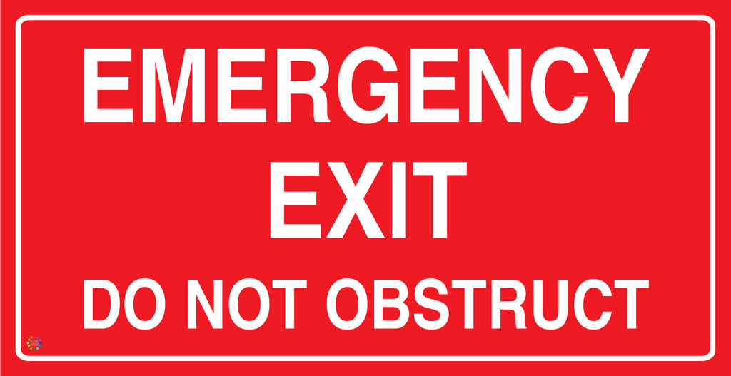 Emergency Exit Do Not Obstruct Sign | AS 1319 Compliant Safety Sign ...