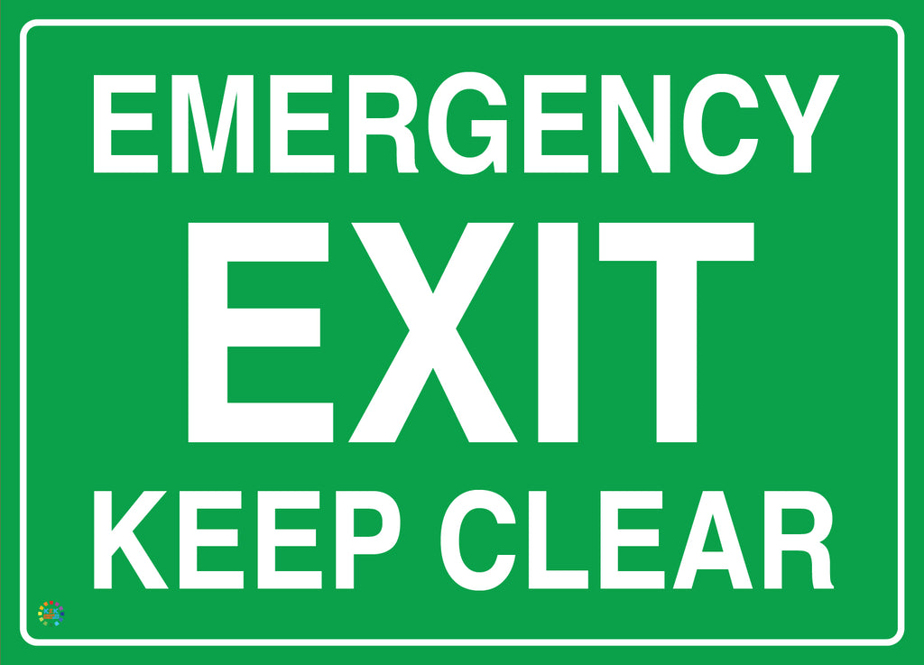Emergency Exit Keep Clear Sign | Exit Safety Sign | K2K Signs Australia