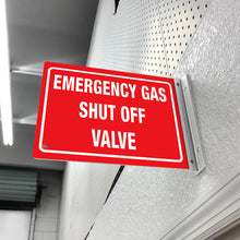 Load image into Gallery viewer, Emergency Gas Shut-Off Valve - Double Sided Wall Sign
