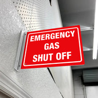 Emergency Gas Shut Off Sign - Double Sided Sign