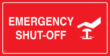Emergency Shut-Off Sign | Compliant Safety Signage – K2K Signs