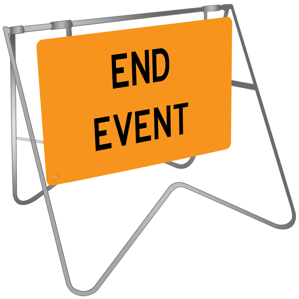End Event - Swing Stand & Sign | K2K Signs Australia