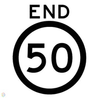 End Speed 50km Sign