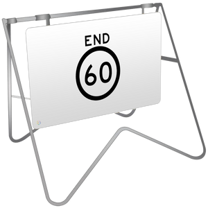 End Speed 60km - Swing Stand & Sign