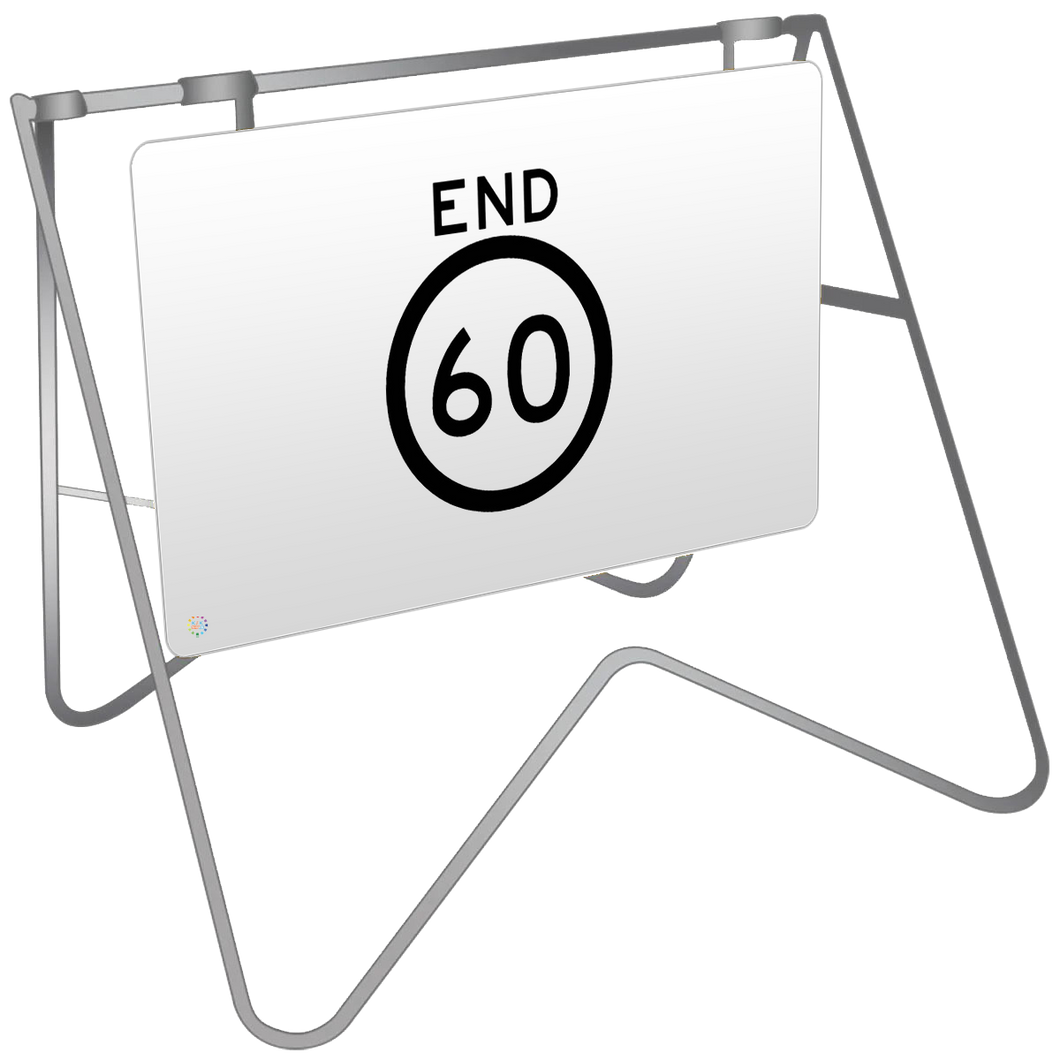 End Speed 60km - Swing Stand & Sign