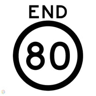 End Speed 80km Sign