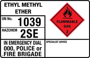 Ethyl Methyl Ether Sign