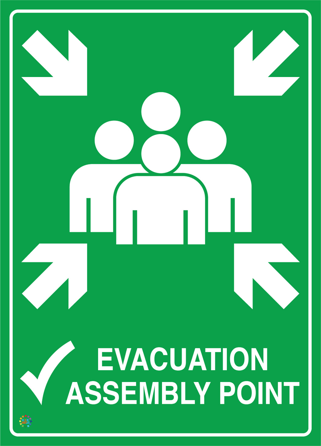 Evacuation Assembly Point Sign | Emergency Safety Sign | K2K Signs ...