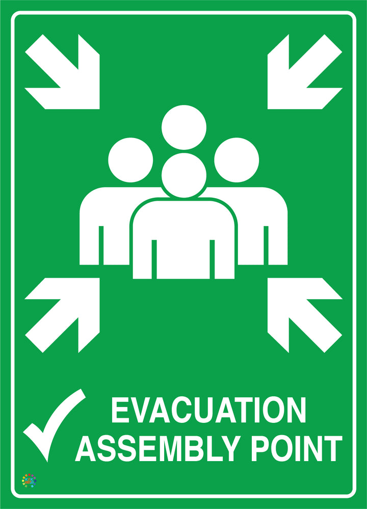 Evacuation Assembly Point Sign | Emergency Safety Sign | K2K Signs ...