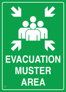 Evacuation Muster Area Sign