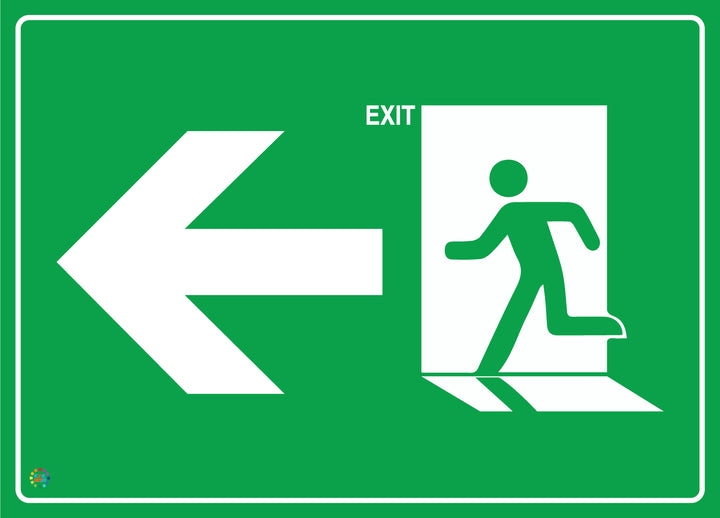 Exit (Left) Sign