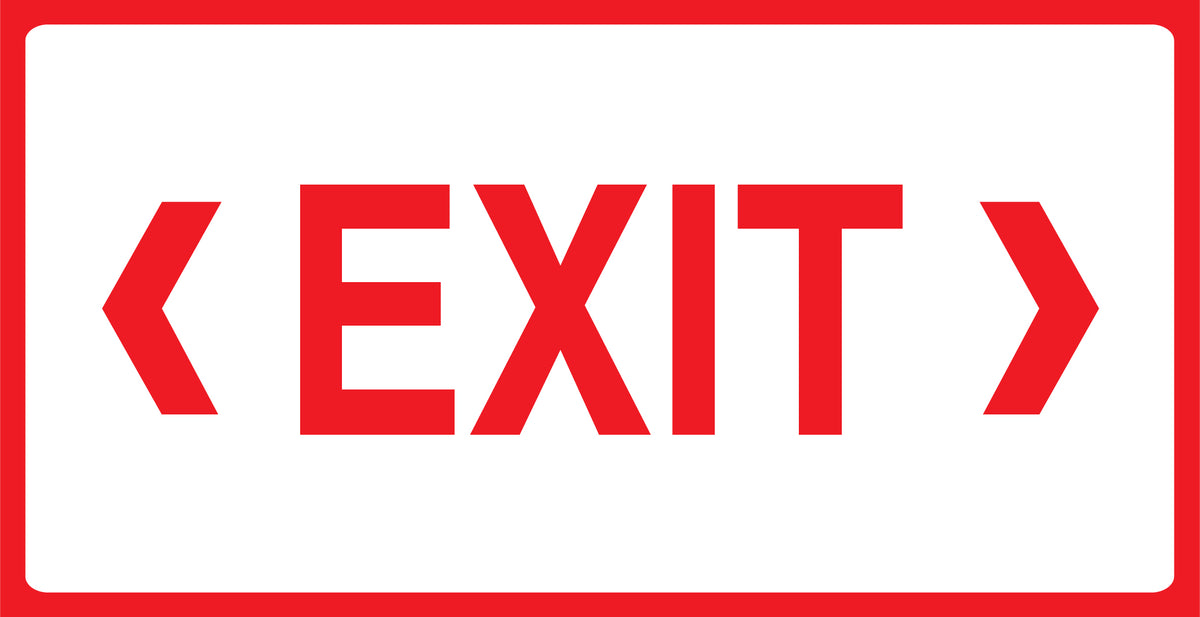 Exit Sign with Dual Arrows (Left & Right) | Emergency Signage | K2K ...