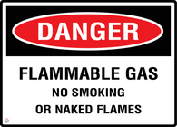 Danger Flammable gas - No Smoking Or Naked Flames