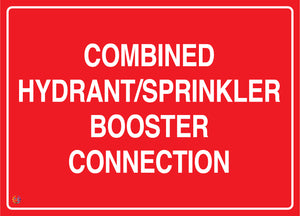 Combined Hydrant/Sprinkler Booster Connection Sign