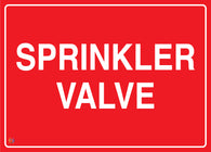 Sprinkler Valve Sign