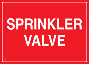 Sprinkler Valve Sign