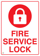 Fire Service Lock Sign