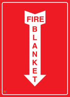 Fire Blanket (Downward Arrow) Sign