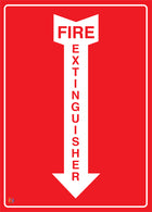 Fire Extinguisher (Downward Arrow) Sign