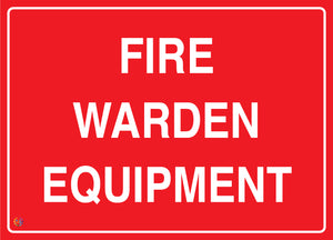 Fire Warden Equipment Sign