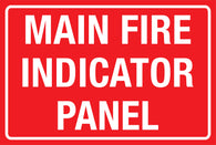Main Fire Indicator Panel Sign