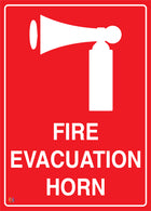 Fire Evacuation Horn Sign