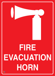 Fire Evacuation Horn Sign