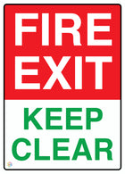 Fire Exit Keep Clear Sign