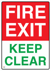 Fire Exit Keep Clear Sign