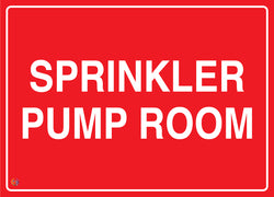 Sprinkler Pump Room Sign
