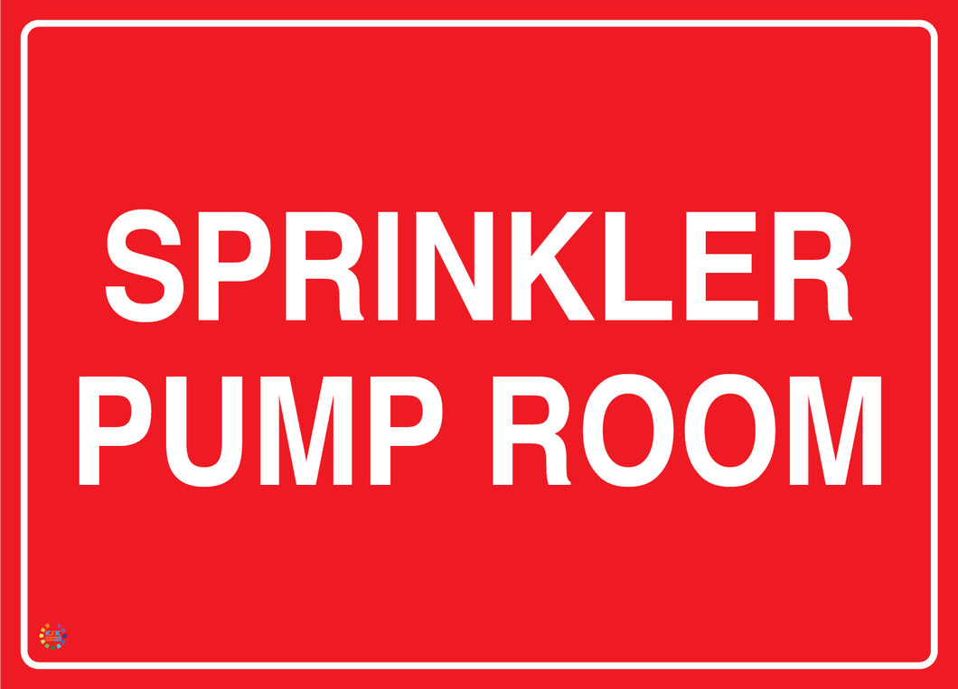 Sprinkler Pump Room Sign