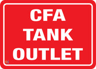 CFA Tank Outlet Sign