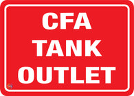 CFA Tank Outlet Sign