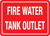 Fire Water Tank Outlet Sign