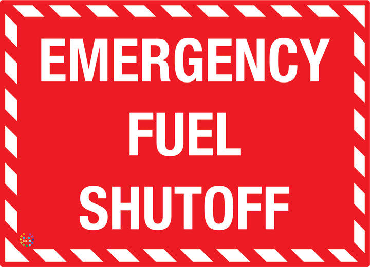 Emergency Stop Shell Fuel Emergency Fuel Shutoff Sign | K2K Signs Australia