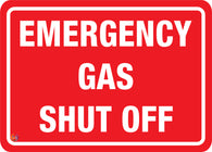 Emergency Gas Shut Off Sign