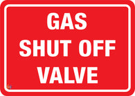 Gas Shut Off Valve Sign