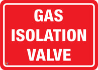 Gas Isolation Valve Sign