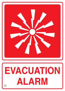 Evacuation Alarm Sign