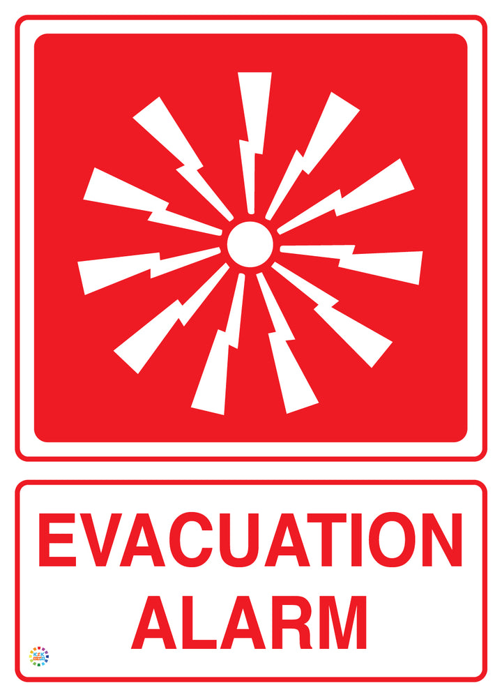 Evacuation Alarm Sign