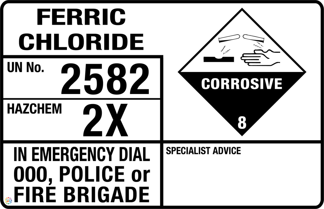 Ferric Chloride Sign | K2K Signs Australia